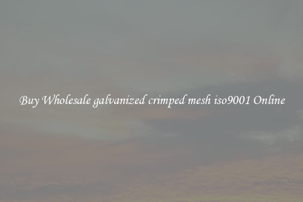 Buy Wholesale galvanized crimped mesh iso9001 Online