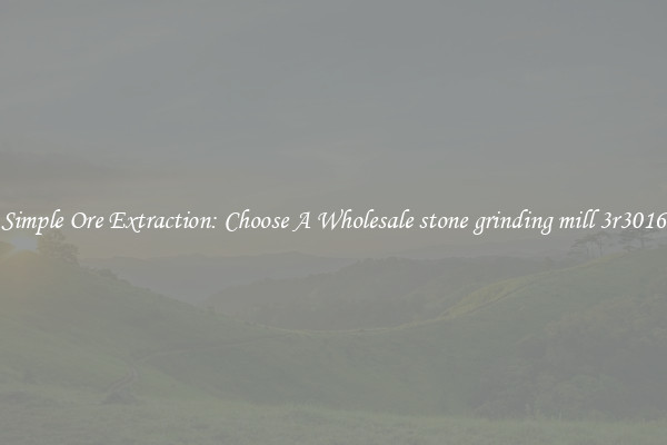 Simple Ore Extraction: Choose A Wholesale stone grinding mill 3r3016