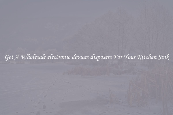 Get A Wholesale electronic devices disposers For Your Kitchen Sink