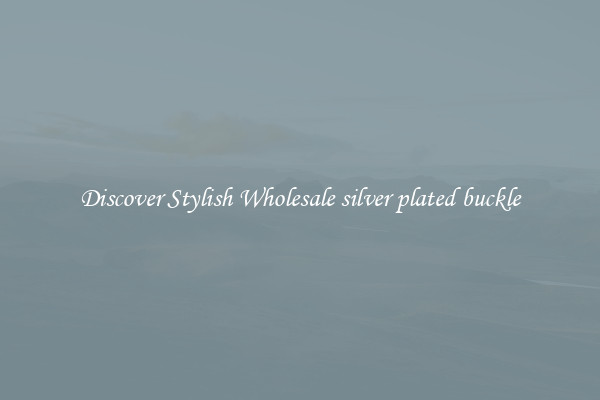 Discover Stylish Wholesale silver plated buckle