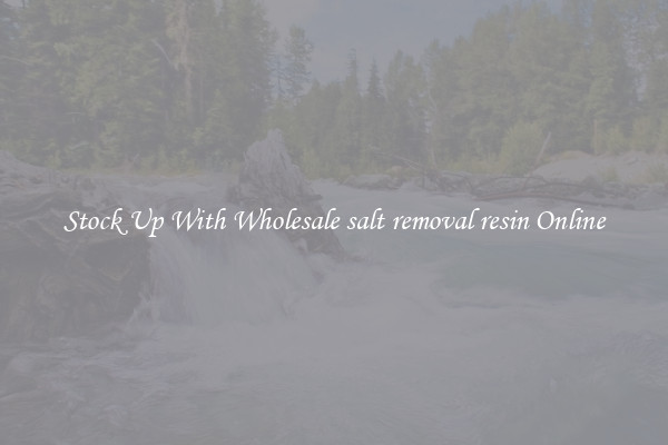 Stock Up With Wholesale salt removal resin Online