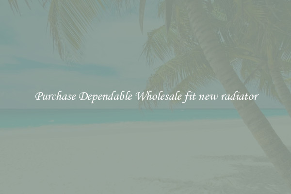 Purchase Dependable Wholesale fit new radiator