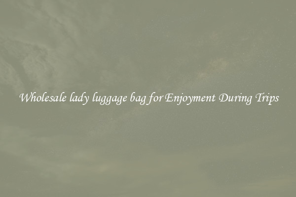 Wholesale lady luggage bag for Enjoyment During Trips