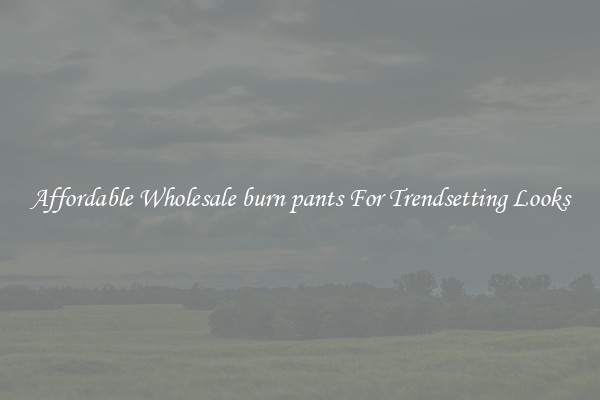 Affordable Wholesale burn pants For Trendsetting Looks