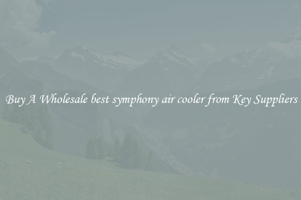 Buy A Wholesale best symphony air cooler from Key Suppliers