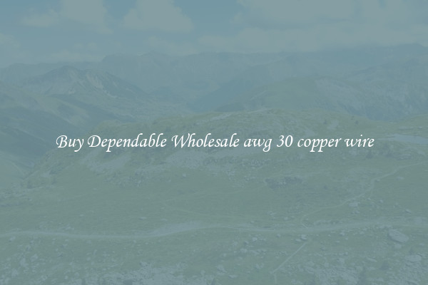 Buy Dependable Wholesale awg 30 copper wire