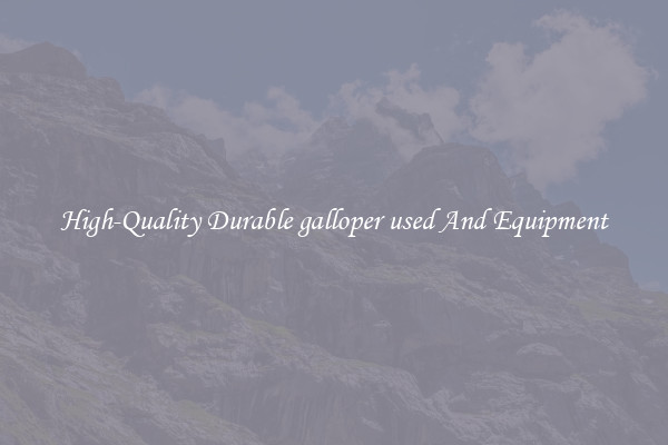 High-Quality Durable galloper used And Equipment