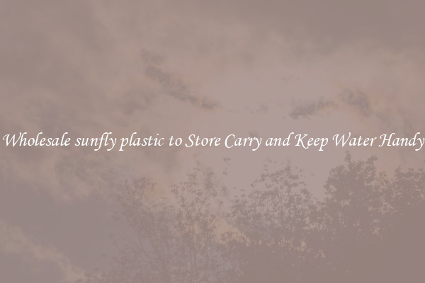 Wholesale sunfly plastic to Store Carry and Keep Water Handy